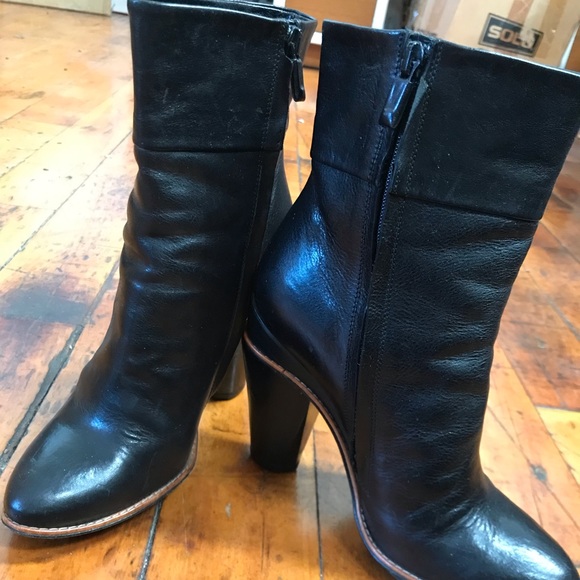 Vintage Costume National Black Ankle Booties - Size 37 - Picture 1 of 6